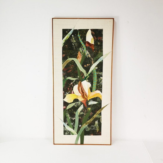 Image 1 of Vintage vloerkleed in geborduurde stof van Rita Mortensen, Denemarken 1990