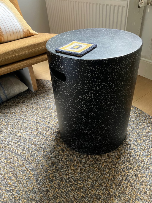 Kava Home Jenell Kruk Zwart Terrazzo Ø 35 Cm