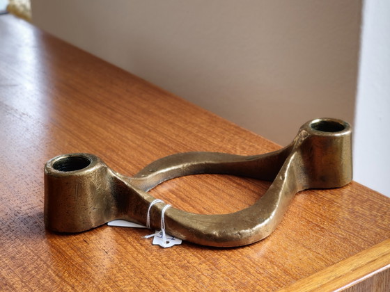 Image 1 of Vintage Brutalist Michael Harjes Kandelaar Kaarsenhouder 