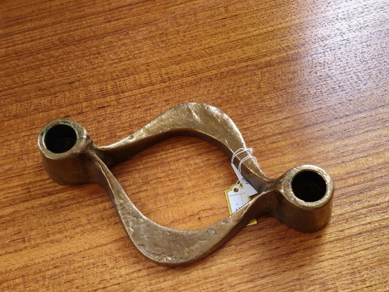 Image 1 of Vintage Brutalist Michael Harjes Kandelaar Kaarsenhouder 