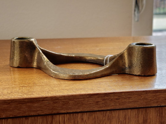 Image 1 of Vintage Brutalist Michael Harjes Kandelaar Kaarsenhouder 