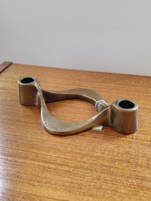 Vintage Brutalist Michael Harjes Kandelaar Kaarsenhouder 