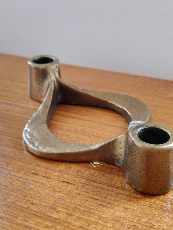 Image 1 of Vintage Brutalist Michael Harjes Kandelaar Kaarsenhouder 