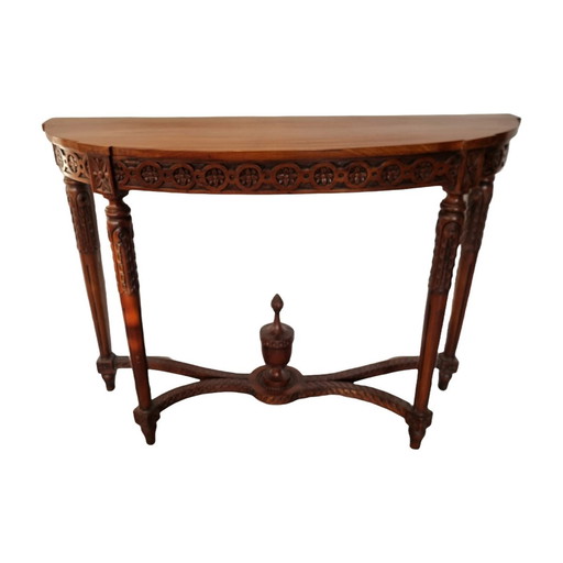 Klassiek Mahonie Console Wandtafel, Jaren 90