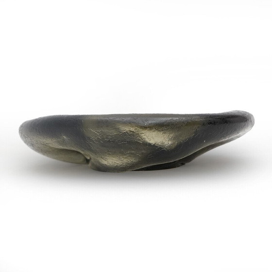 Image 1 of Vintage dienblad van gecorrodeerd Murano glas, Italië 1960