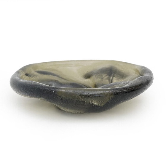 Image 1 of Vintage dienblad van gecorrodeerd Murano glas, Italië 1960