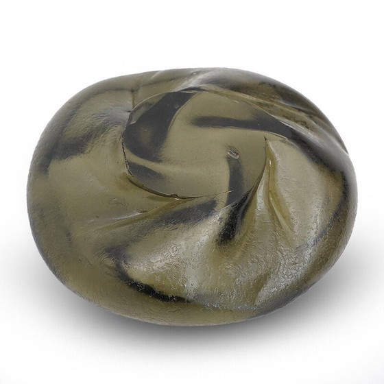 Image 1 of Vintage dienblad van gecorrodeerd Murano glas, Italië 1960