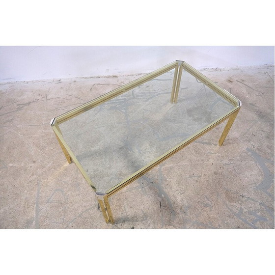 Image 1 of Vintage Italiaanse salontafel van chroom en glas, jaren 1970