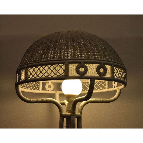 Image 1 of Italiaanse mid-century rotan vloerlamp, jaren 1950
