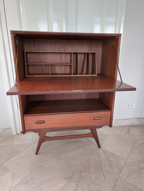 Image 1 of Vintage Louis Van Teeffelen Wébé Secretaire / Kast jaren zestig