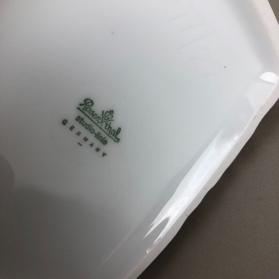 Image 1 of Grote vintage OP Art porseleinen vaas van Martin Freyer voor Rosenthal, Duitsland 1970