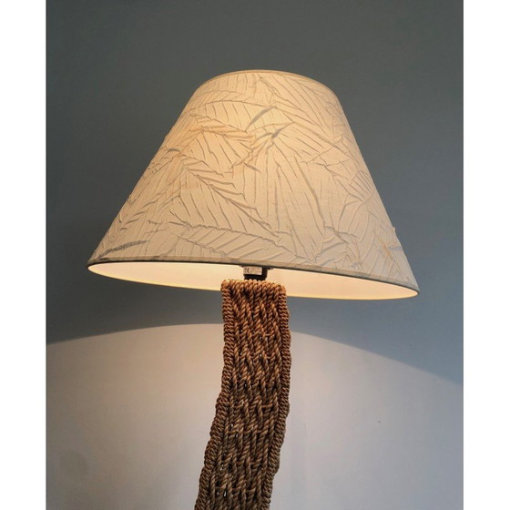 Image 1 of Vintage touw vloerlamp op metalen voet, 1980