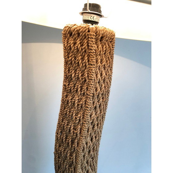 Image 1 of Vintage touw vloerlamp op metalen voet, 1980