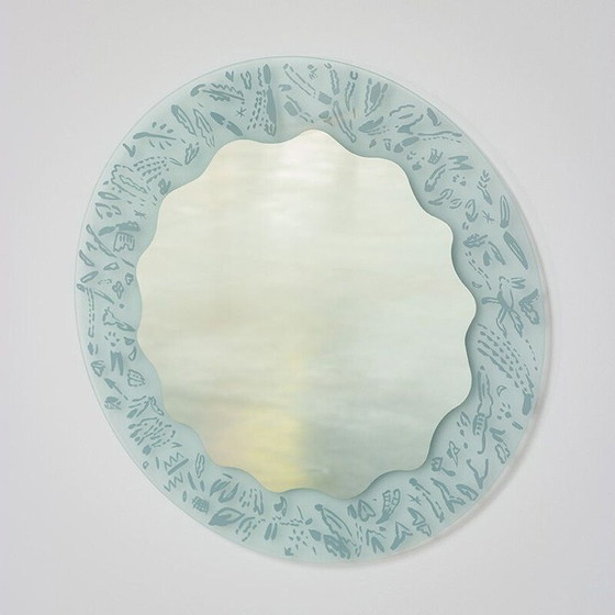 Image 1 of Paar vintage spiegels Micro Ugo La Pietra Macro Postmodernisme 1980