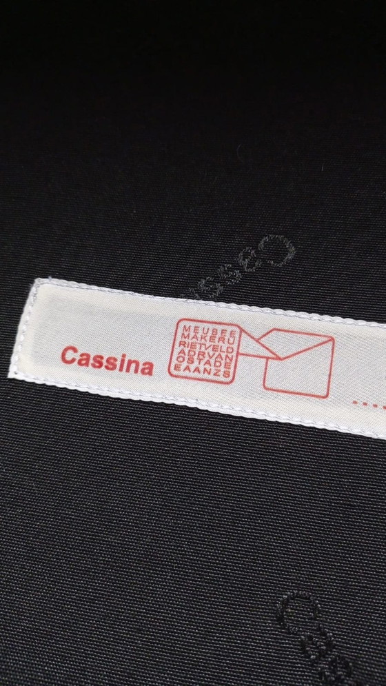 Image 1 of Cassina 2 Utrecht 637 Nieuw Nooit Gebruikt In Olijf Groen Fluweel Paard Stiksels