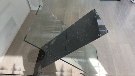 Image 1 of Design Eetkamertafel Glas En Marmer