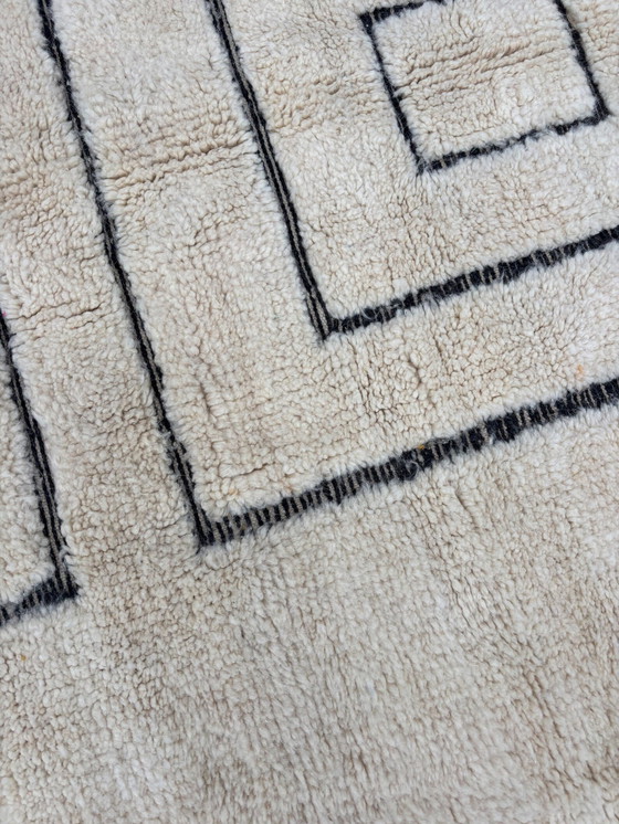 Image 1 of Marokkaans Berber Beni Ourain Vloerkleed 180X270 Cm - Wit Authentiek Wollen Tapijt - Modern Design Vloerkleed