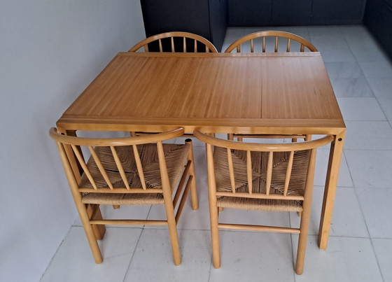 Image 1 of Scandinavische Eettafel Met 4 Stoelen