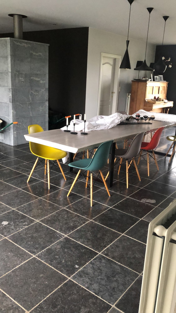 Image 1 of 6x DSW Eames Plastic Sidechair Ontworpen door Charles & Ray Eames