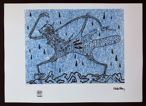 Image 1 of Keith Haring: Gesigneerde Lithografie, Genummerd 49/150.