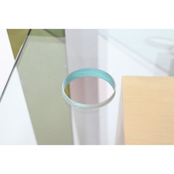 Image 1 of Vintage bureau in glas en esdoorn van Julien Rondineau voor het Parijse bedrijf XI Design