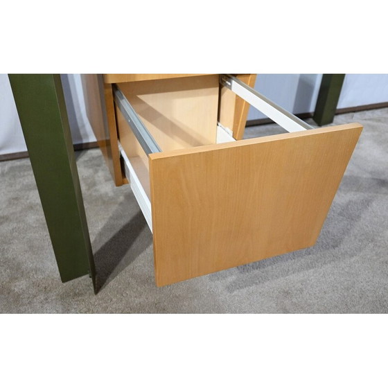 Image 1 of Vintage bureau in glas en esdoorn van Julien Rondineau voor het Parijse bedrijf XI Design