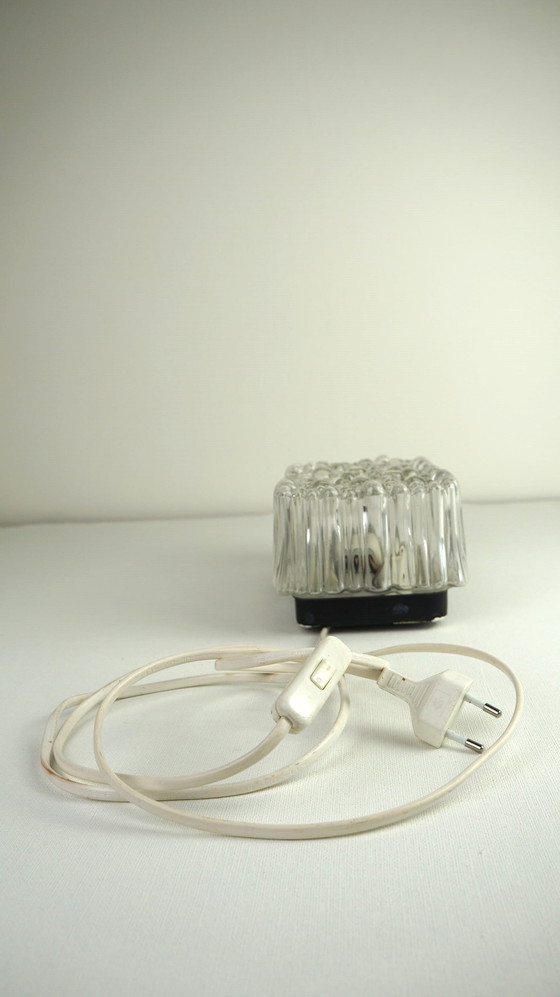 Image 1 of Vintage Plafonniere/ Design Wandlamp Met Bubbelglas