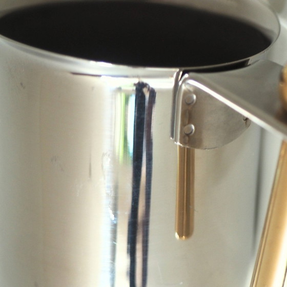 Image 1 of 1980S Kitty Oro Guido Bergna Verguld Roestvrij Stalen Creamer