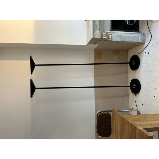 Paar vintage staande lampen "206863" van Pierre Disderot voor Verre et Lumière, Frankrijk 1980