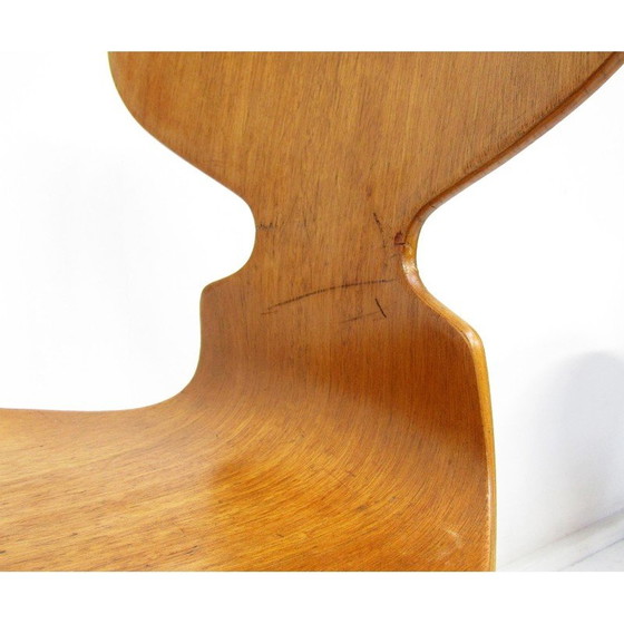 Image 1 of Set van 6 vintage Ant stoelen in teakhout van Arne Jacobsen voor Fritz Hansen, jaren 1950