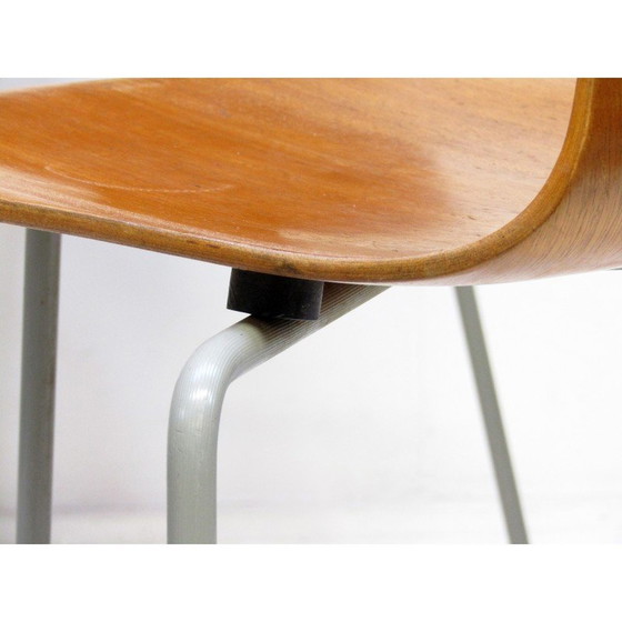 Image 1 of Set van 6 vintage Ant stoelen in teakhout van Arne Jacobsen voor Fritz Hansen, jaren 1950