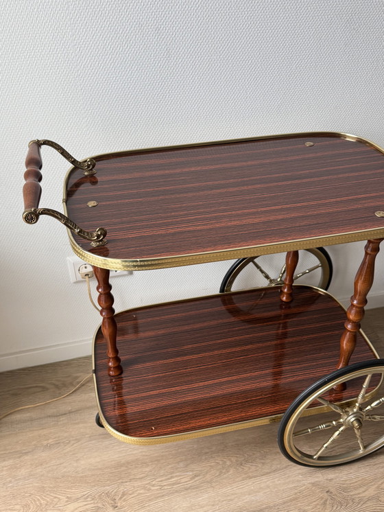 Image 1 of Vintage messing bar cart trolley