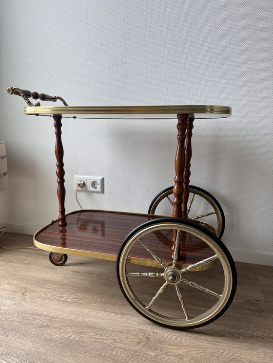 Image 1 of Vintage messing bar cart trolley