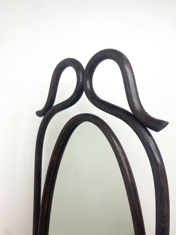 Image 1 of Vintage Rotan Manou Thonet Passpiegel 