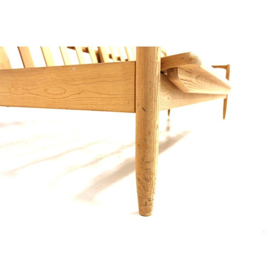 Image 1 of Vintage grenen 3-zitsbank, Zweden 1970