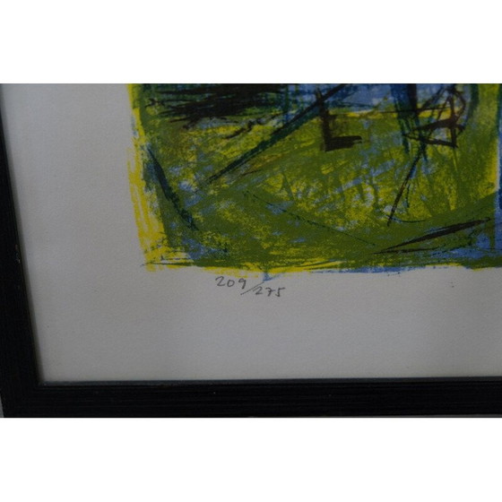 Image 1 of Moderne vintage litho van Else Jensen, Denemarken 1960