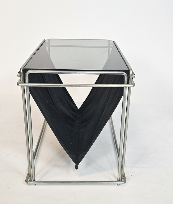 Image 1 of Max Sauze Studio -  Side Table - Lectuurbak - Metaal -Glas - 70S