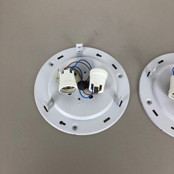 Image 1 of Paar vintage wandlampen in mat glas, Duitsland 1970