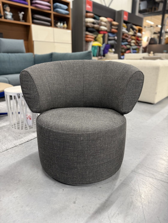 Image 1 of Rolf Benz 684 Fauteuil Stof Grijs Draai Stoel 