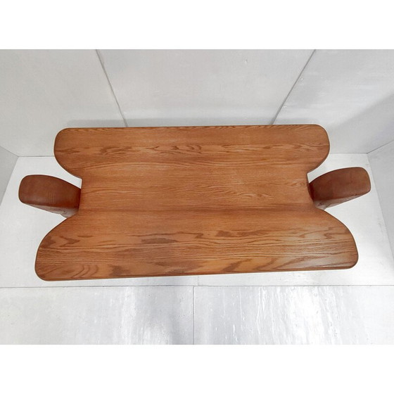 Image 1 of Vintage massief eiken salontafel, 1970