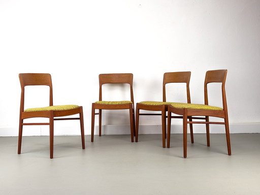 Teakhouten eetkamerstoelen van Korup Stolefabrik, 1960, set van 4