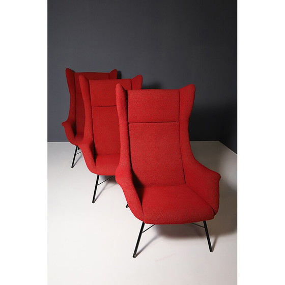 Image 1 of Vintage wingback fauteuils van Navrátil en Sépová, Tsjecho-Slowakije 1960