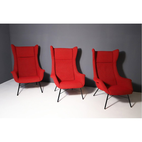 Image 1 of Vintage wingback fauteuils van Navrátil en Sépová, Tsjecho-Slowakije 1960