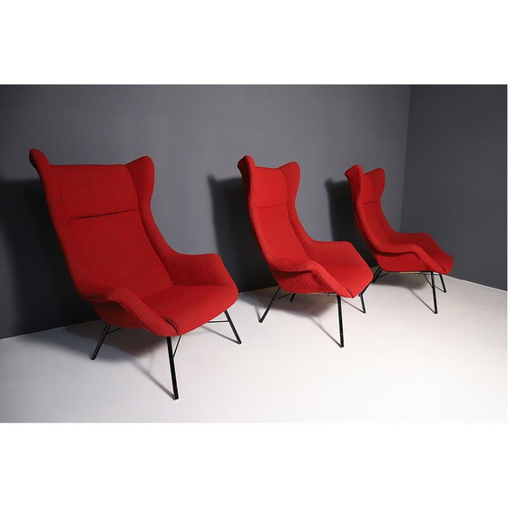 Image 1 of Vintage wingback fauteuils van Navrátil en Sépová, Tsjecho-Slowakije 1960
