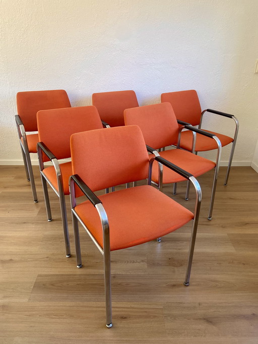 6x vintage jaren 60 stoelen