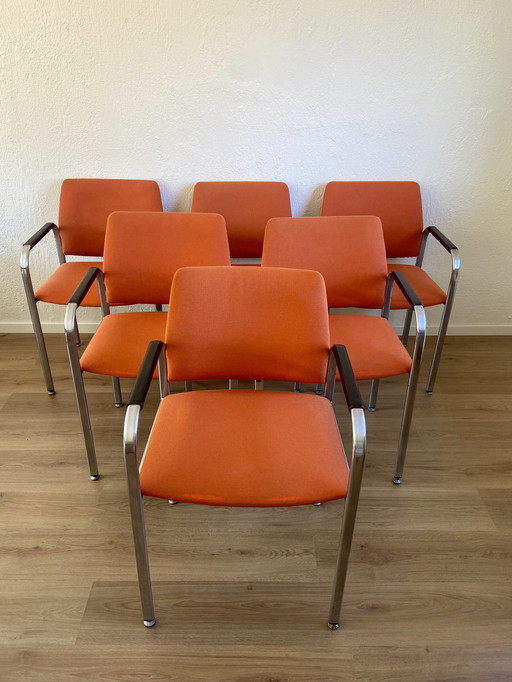 6x vintage jaren 60 stoelen