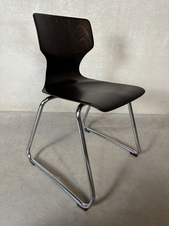 Image 1 of 6X Vintage Flötotto Pagholz Stoelen