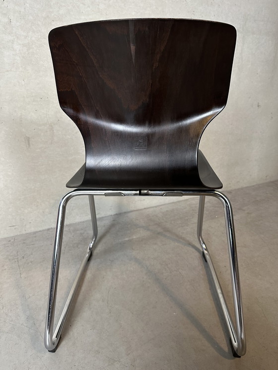 Image 1 of 6X Vintage Flötotto Pagholz Stoelen