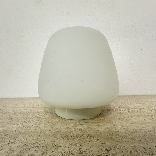 Opaline glazen art deco bauhaus plafondlamp , jaren 1930 Nederland