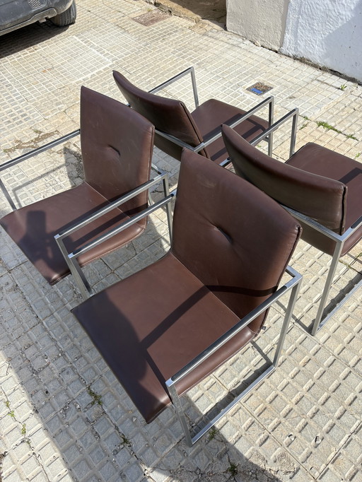 Arco Frame Stoelen Bruin